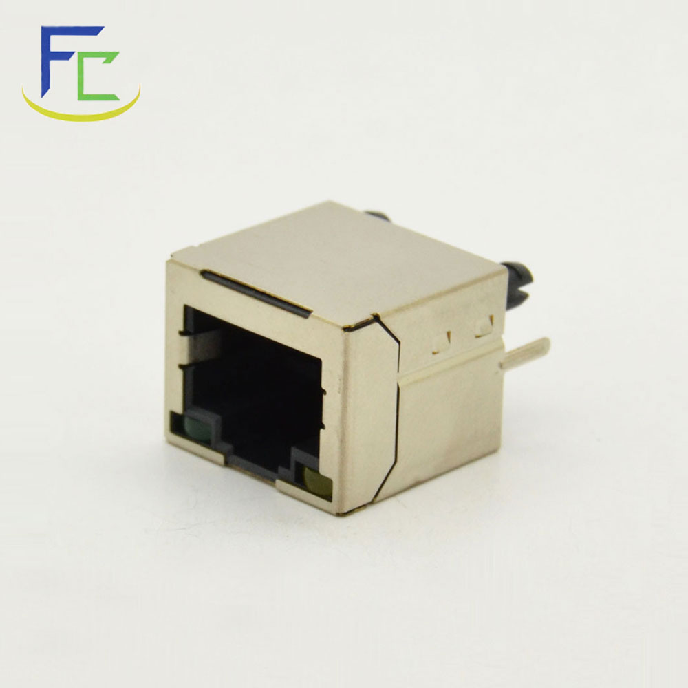 RJ45 180度帶燈帶屏蔽