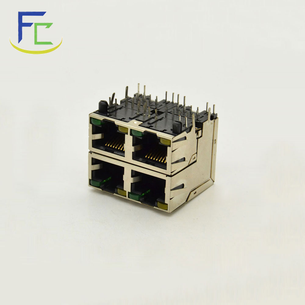 RJ45 2×2帶燈不帶濾波