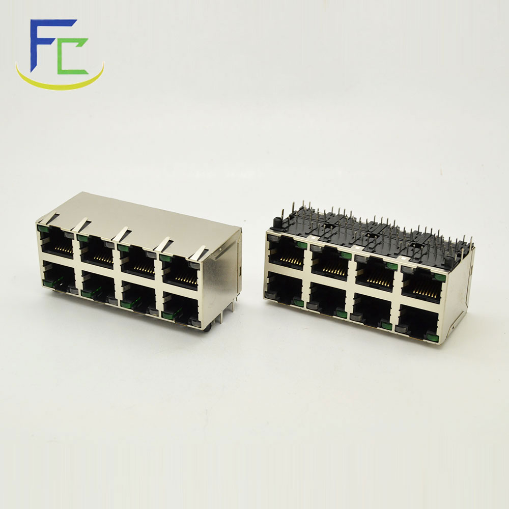 RJ45 2X4帶燈不帶濾波器